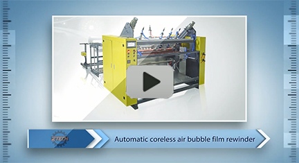 Automatic coreless air bubble film rewinder
